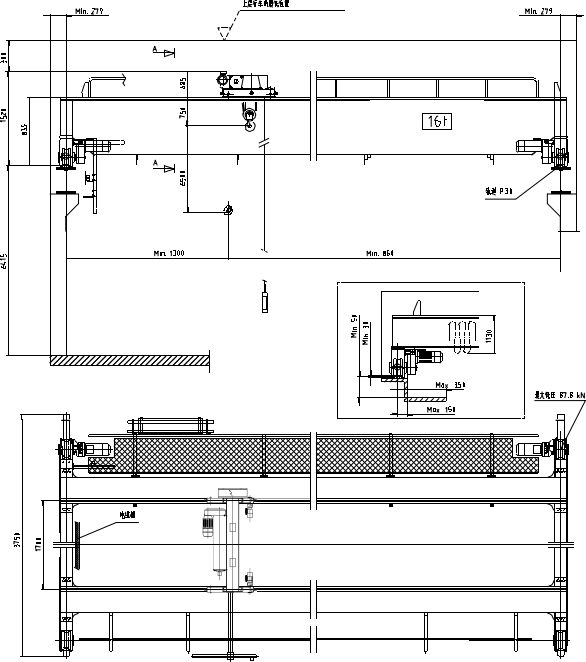 LH型歐式電動葫蘆橋式起重機 LH型歐式電動葫蘆橋式起重機